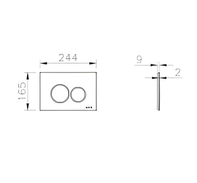 Панель змиву VitrA Origin Flush Plate чорний матовий 88-740-2411