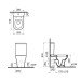 Унітаз підлоговий VitrA Zentrum Rim - Ex 88-9824B003-7216 з бачком та сидінням Soft Close