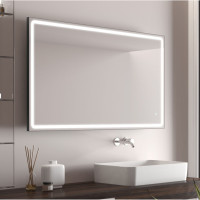 Дзеркало Aqua 80x70 88-Hra80s70-CWDd-mK з профілем матовий алюміній і Led підсвічуванням