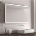 Дзеркало Aqua 80x70 88-Hra80s70-CWDd-mK з профілем матовий алюміній і Led підсвічуванням