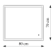 Дзеркало Aqua 80x70 88-Hra80s70-CWDd-mK з профілем матовий алюміній і Led підсвічуванням