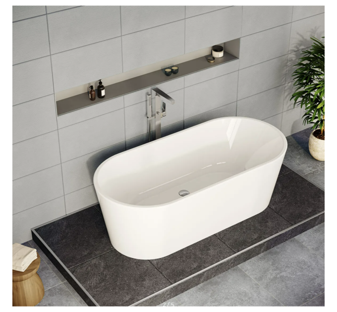 Ванна акрилова VitrA Geo 170x80 білий глянцевий 88-65370006000
