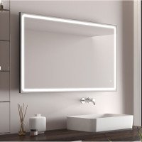 Дзеркало Aqua 80x70 88-Hra80s70-CWDd-mK з профілем матовий алюміній і Led підсвічуванням