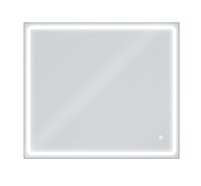 Дзеркало Aqua 80x70 88-Hra80s70-CWDd-mK з профілем матовий алюміній і Led підсвічуванням