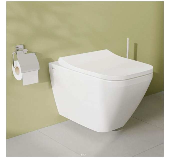 Інсталяція VitrA V-Fix Core з клавішею Root Square Flush Plates чорний мат і унітаз Integra Square Rim - Ex