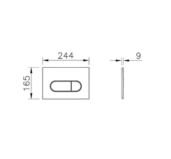 Панель змиву VitrA Root Round Flush Plate хром глянець 88-740-2280