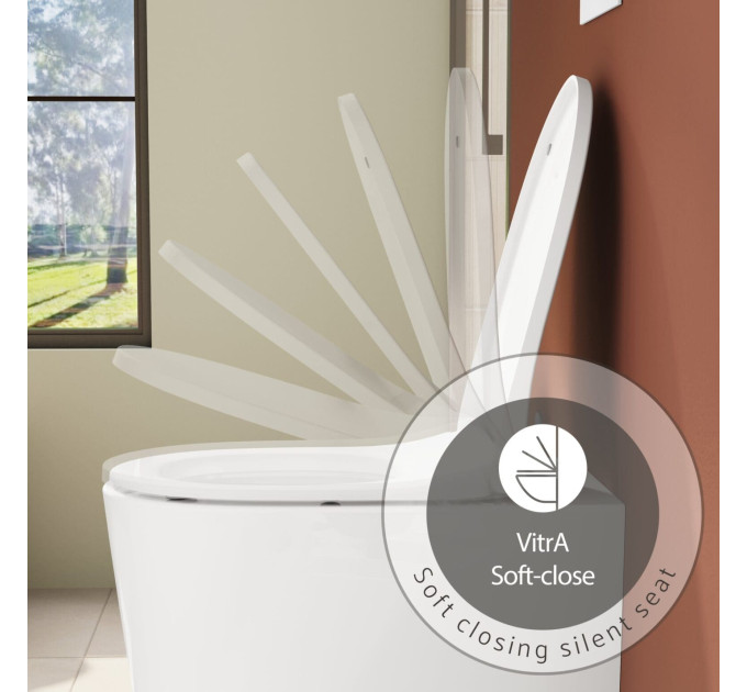 Унітаз подвісний VitrA Nest QuaFlush 88-7870B403-7205 з сидінням Soft Close