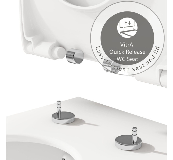 Унітаз подвісний VitrA Nest QuaFlush 88-7870B403-7205 з сидінням Soft Close
