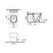 Унітаз підлоговий VitrA Mia R SmoothFlush 88-9867B003-7205 з бачком та сидінням Soft Close