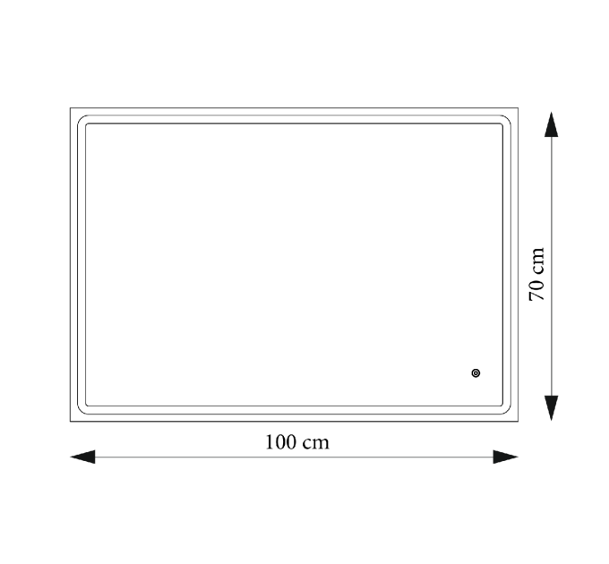 Дзеркало Nil 100x70 88-Nil100s70-CWDd з Led підсвічуванням