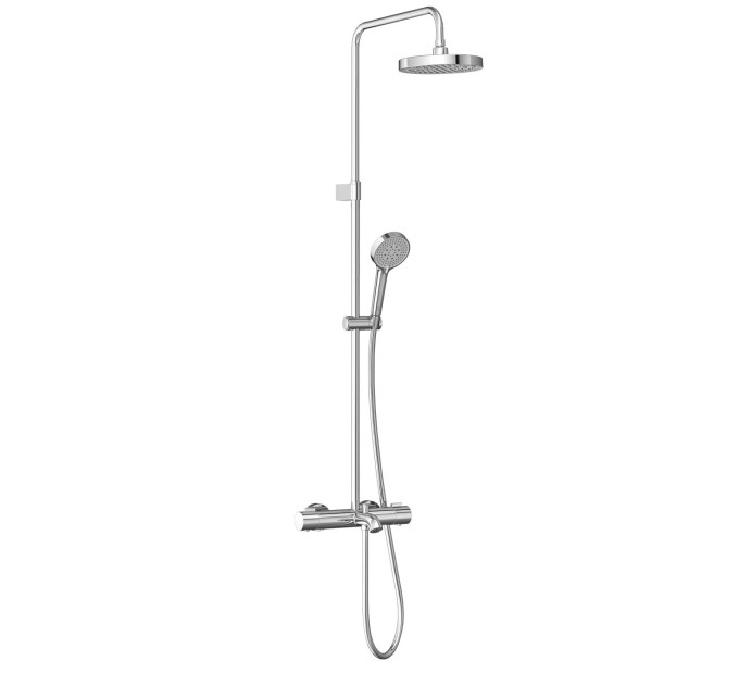 Душова система з термостатом VitrA AquaHeat Base Square 200 хром 88-A47303EXP