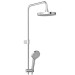 Душова система з термостатом VitrA AquaHeat Base Round 200 хром 88-A47305EXP