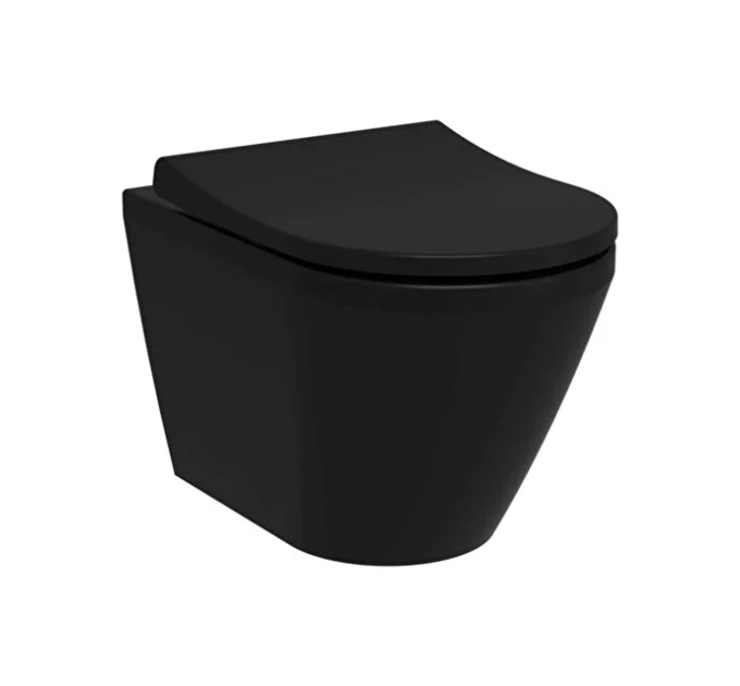 Унітаз підвісний VitrA Integra чорний мат Rim – Ex, зі сидінням Slim Soft Close
