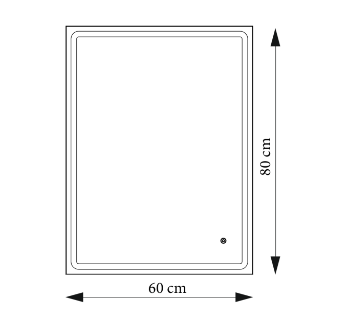 Дзеркало Nil 60x80 88-Nil60s80-CWDd з Led підсвічуванням