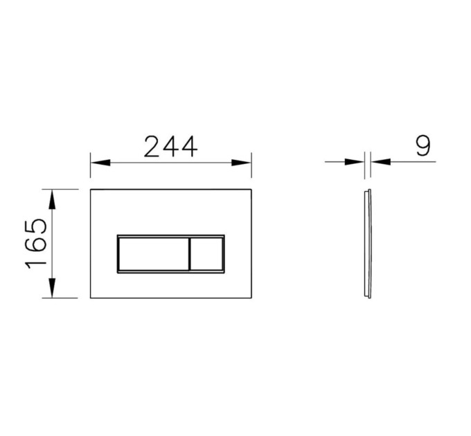 Панель змиву VitrA Root Square Flush хром глянцевий 88-740-2380UKR