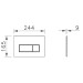 Панель змиву VitrA Root Square Flush Plates браширований нікель 88-740-2395