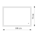 Дзеркало Aqua 100x70 88-Hra100s70-CWDd-mA з чорним профілем і Led підсвічуванням