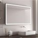 Дзеркало Aqua 100x70 88-Hra100s70-CWDd-mA з чорним профілем і Led підсвічуванням
