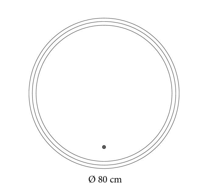 Дзеркало Nova 80x80 88-Nva80s80-CWDd з Led підсвічуванням