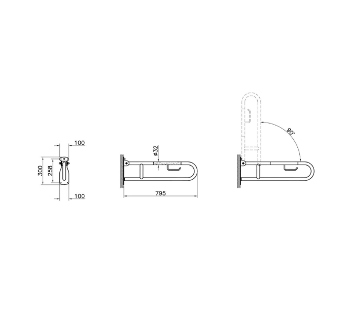 Поручень VitrA Arkitekta хром 88-A44468