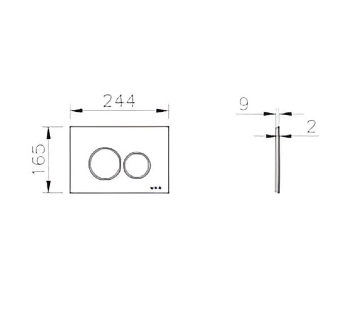 Панель змиву VitrA Origin Flush Plate білий глянцевий 88-740-2400